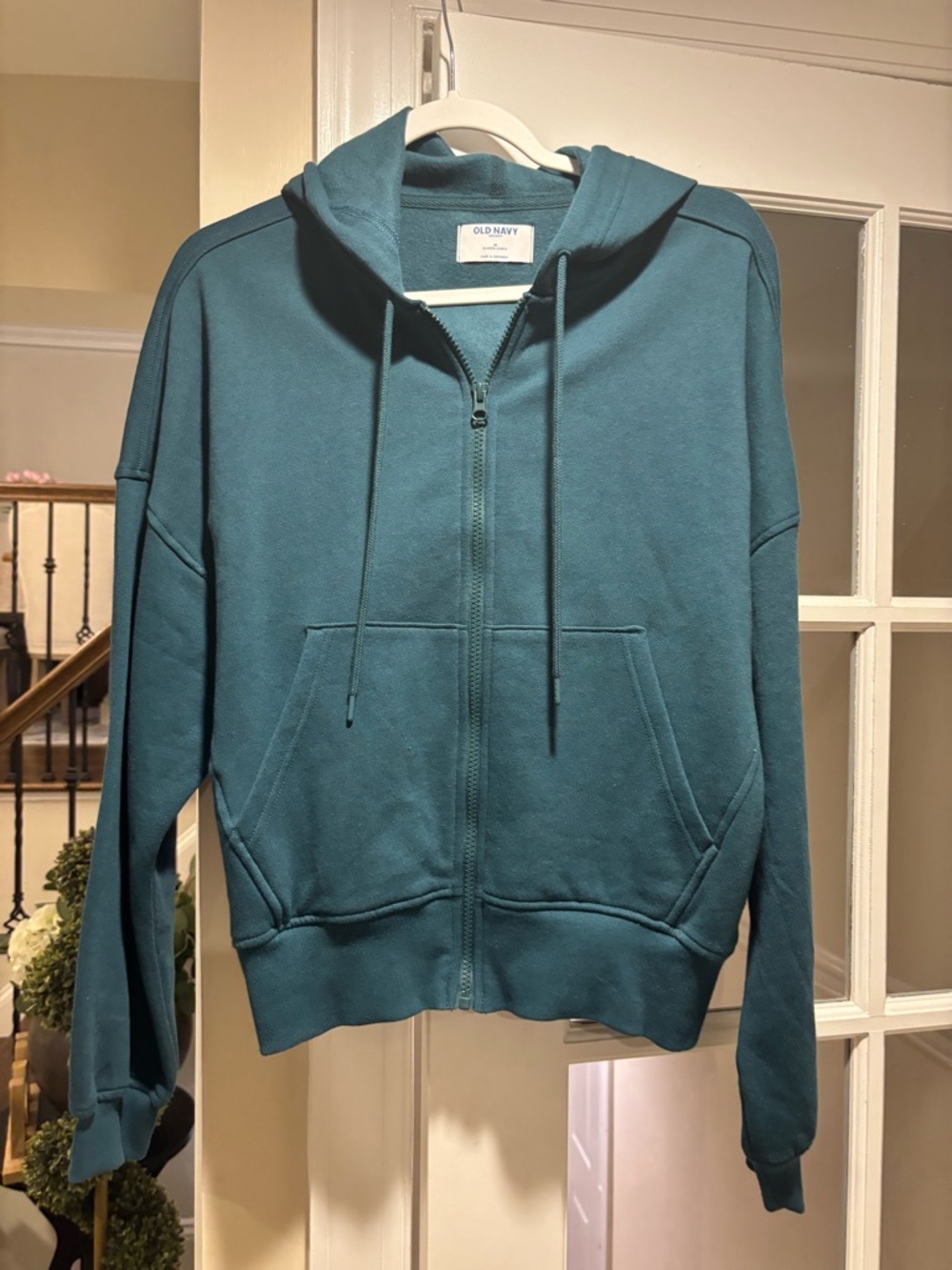 Women's Old Navy Teal Zip-Up Hoodie - NWOT Size Medium